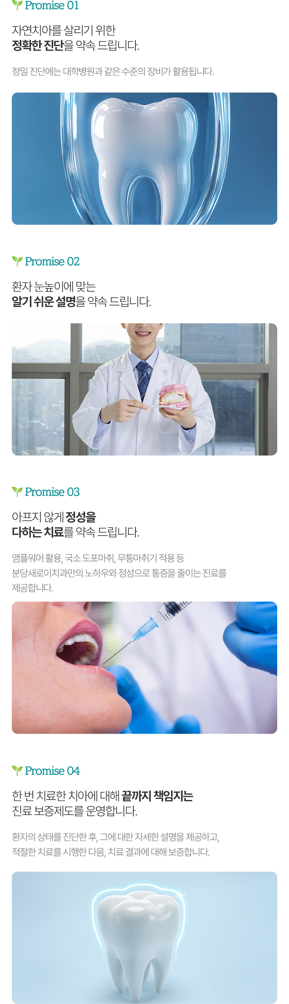 분당새로이치과의 바른 약속