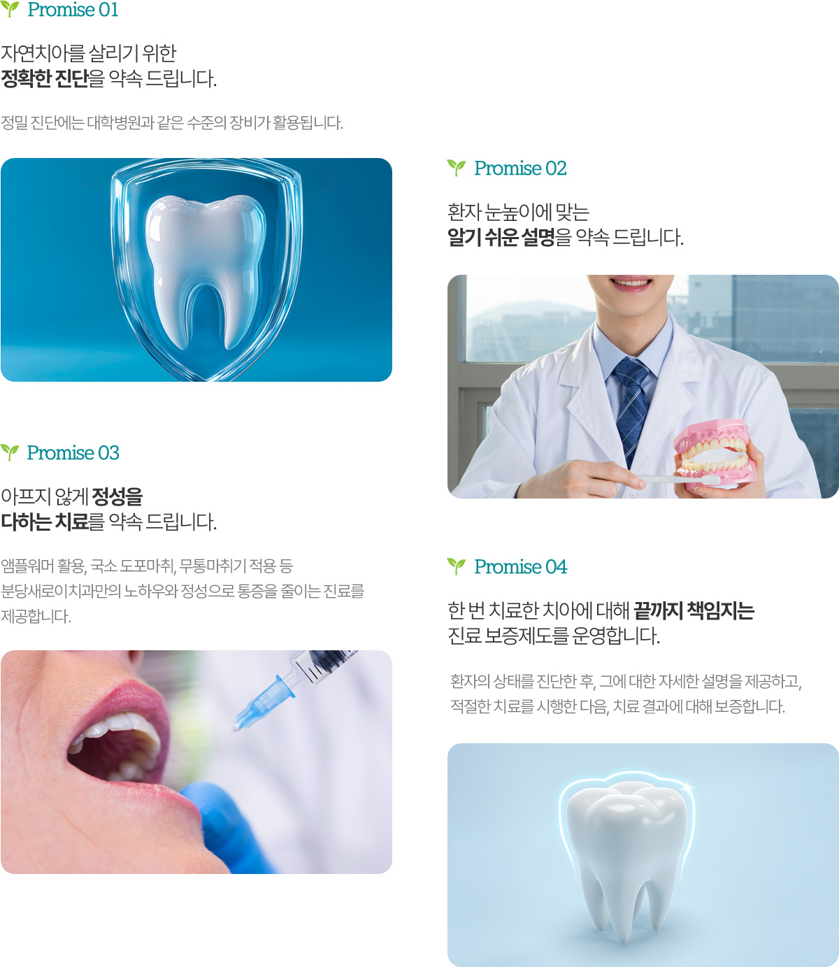 분당새로이치과의 바른 약속
